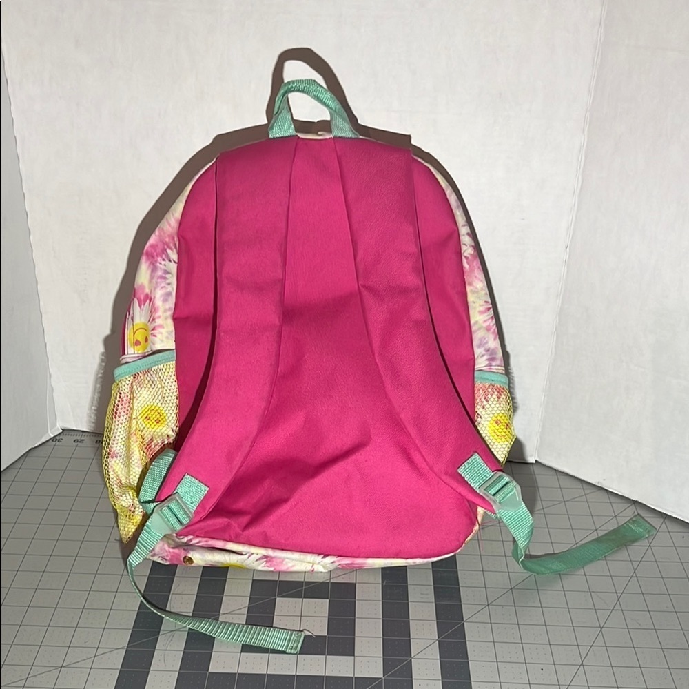 Colorful Tie-Dye Backpack with Smiley Faces - Picture 2 of 9